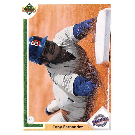 1991 Upper Deck #754 Tony Fernandez EX Excellent San Diego Padres Baseball Card - Baseball Card Single
