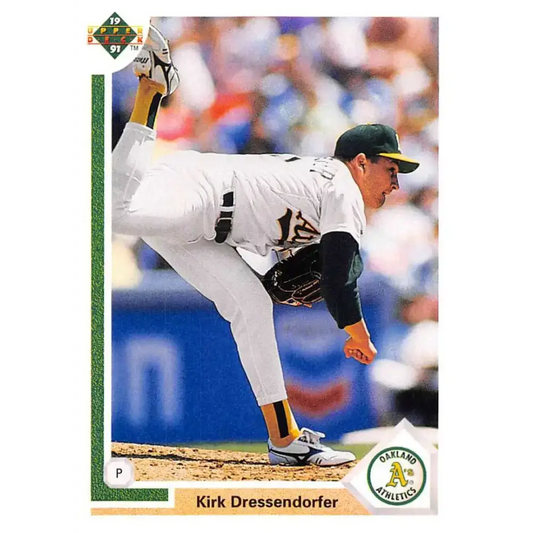 1991 Upper Deck #756 Kirk Dressendorfer NM-MT RC Rookie Oakland Athletics Baseball Card - Baseball Card Single