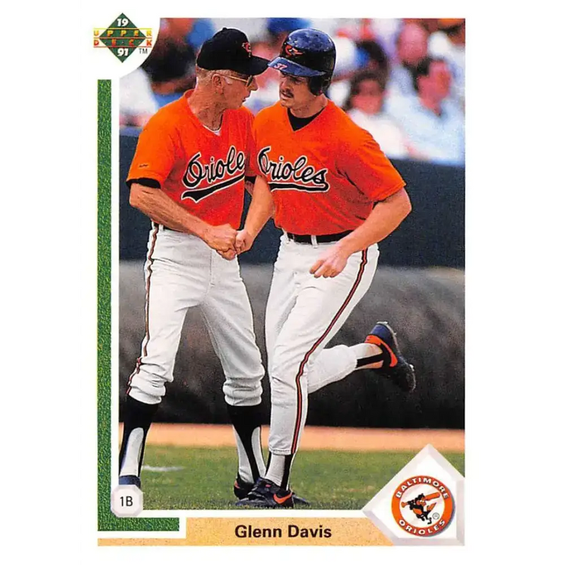 1991 Upper Deck #757 Glenn Davis EX Excellent Baltimore Orioles Baseball Card - Baseball Card Single
