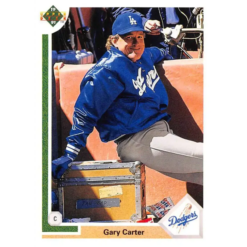 1991 Upper Deck #758 Gary Carter EX Excellent Los Angeles Dodgers Baseball Card - Baseball Card Single