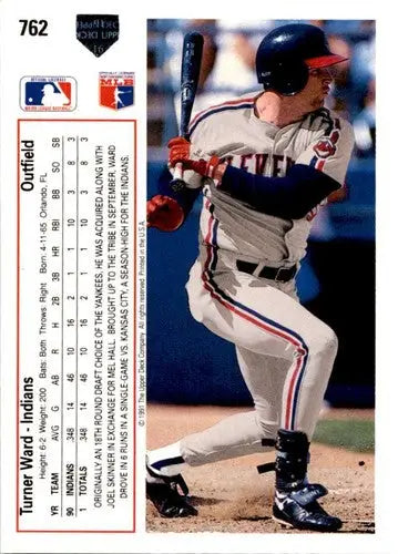 Original gloss 1991 Upper Deck Turner Ward baseball card displayed in product #762