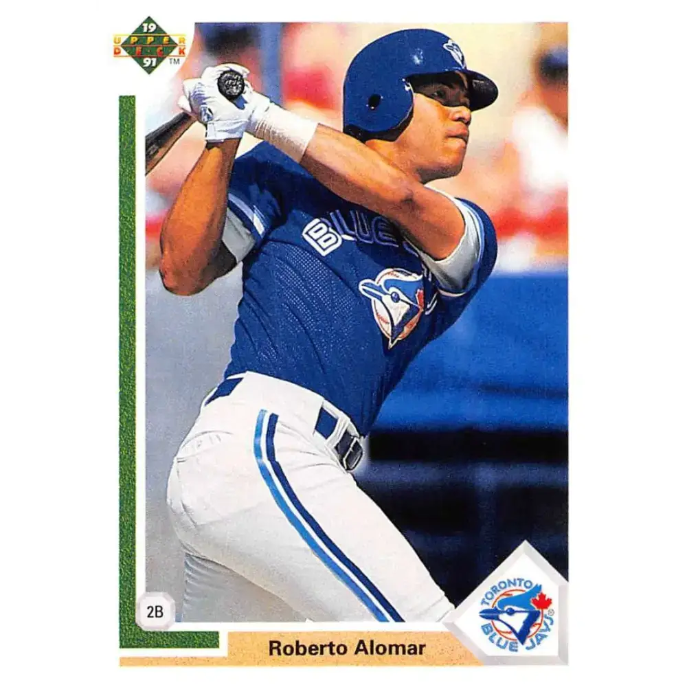 1991 Upper Deck #763 Roberto Alomar EX Excellent Toronto Blue Jays Baseball Card - Baseball Card Single