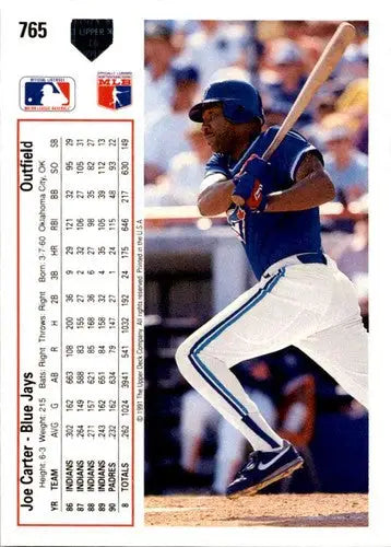 1991 Upper Deck Joe Carter baseball card with original gloss and collectible appeal