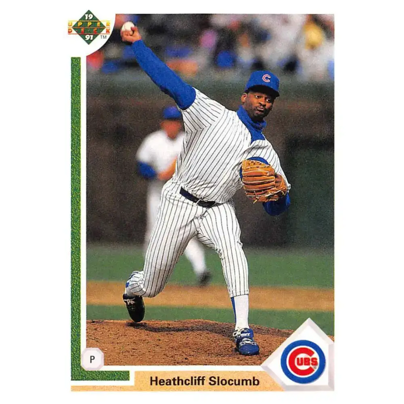 1991 Upper Deck #767 Heathcliff Slocumb EX Excellent RC Rookie Chicago Cubs Baseball Card - Baseball Card Single