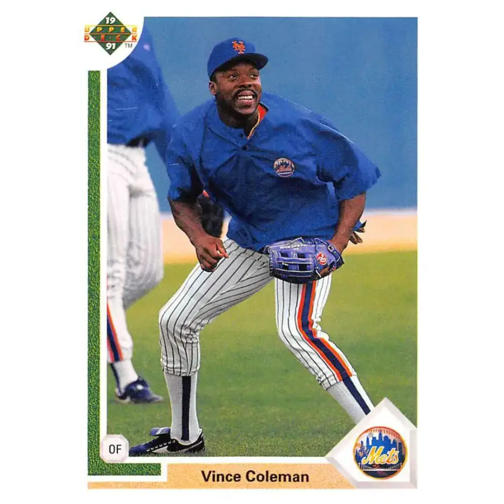 1991 Upper Deck #768 Vince Coleman EX Excellent New York Mets Baseball Card - Baseball Card Single