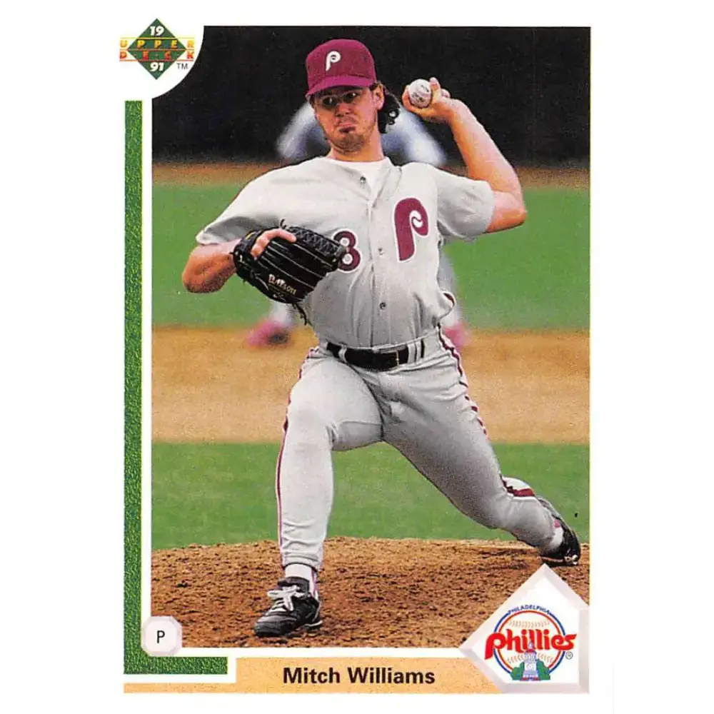 1991 Upper Deck #769 Mitch Williams EX Excellent Philadelphia Phillies Baseball Card - Baseball Card Single