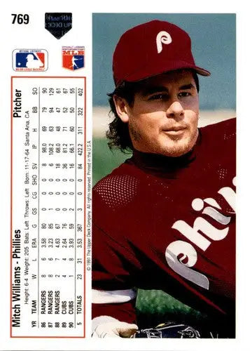 1991 Upper Deck #769 Mitch Williams ID:45723 - Baseball Card Single