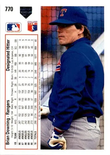 1991 Upper Deck Brian Downing baseball card with original gloss and detailed design