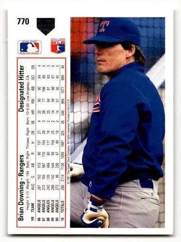 1991 Upper Deck #770 Brian Downing Texas Rangers Baseball Cards NM N ID:54279 - Baseball Card Single