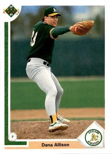 Original gloss 1991 Upper Deck Dana Allison baseball card displayed in product #771