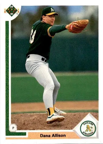 Original gloss 1991 Upper Deck Dana Allison baseball card ID 45720
