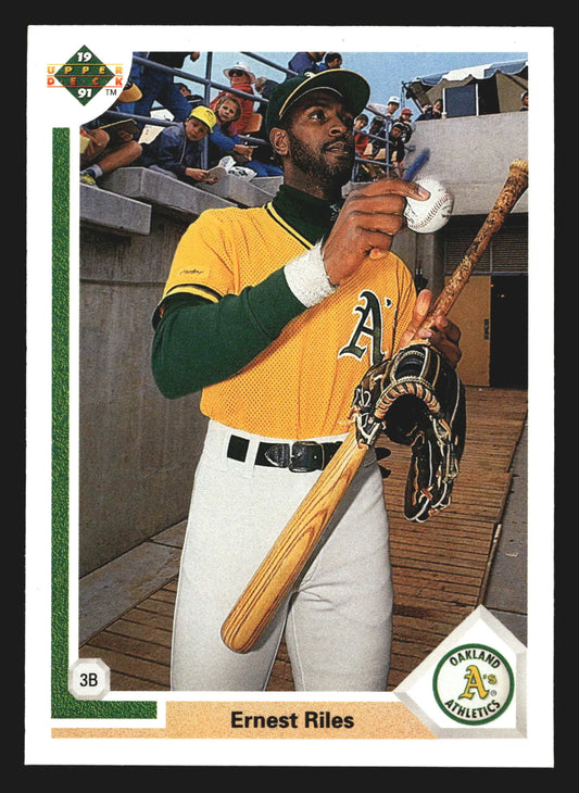 1991 Upper Deck #780 Ernest Riles Oakland Athletics - Baseball Card Single