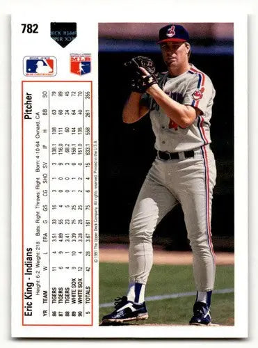1991 Upper Deck #782 Eric King Cleveland Indians Baseball Cards NM N ID:54276 - Baseball Card Single