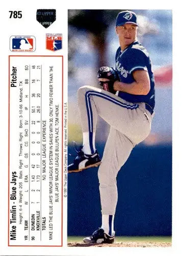 Original gloss 1991 Upper Deck Mike Timlin baseball card display