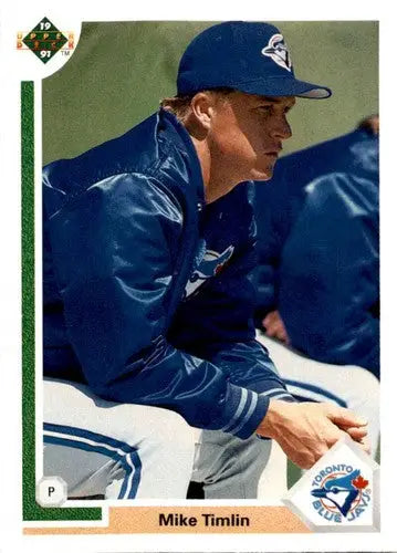 Original gloss 1991 Upper Deck Mike Timlin baseball card image