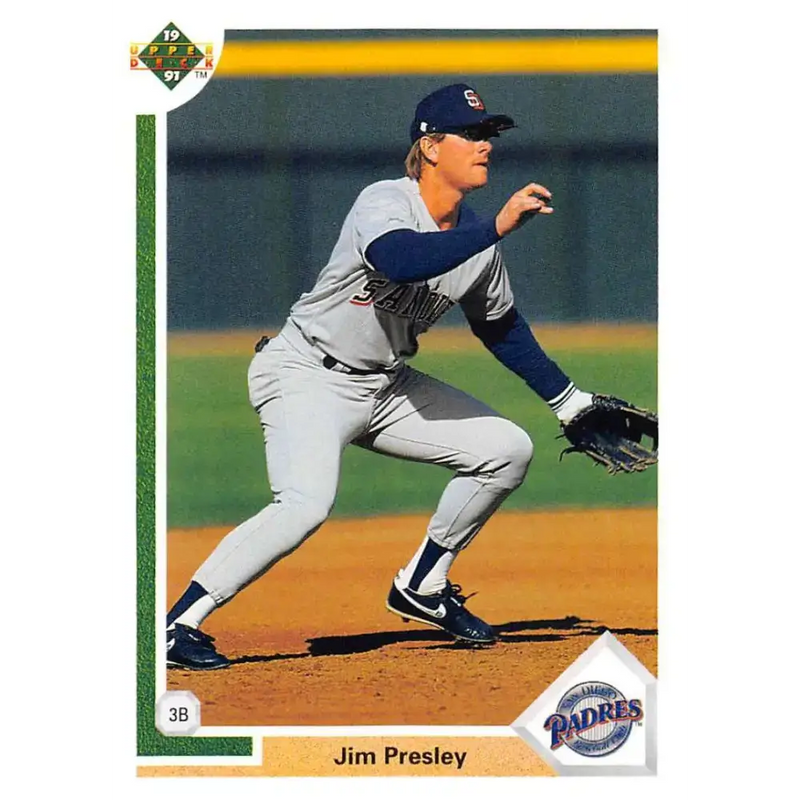 1991 Upper Deck #791 Jim Presley NM-MT San Diego Padres Baseball Card - Baseball Card Single