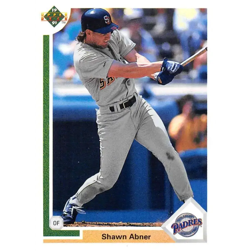 1991 Upper Deck #795 Shawn Abner EX Excellent San Diego Padres Baseball Card - Baseball Card Single