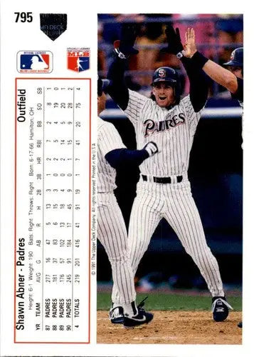 1991 Upper Deck #795 Shawn Abner ID:45698 - Baseball Card Single
