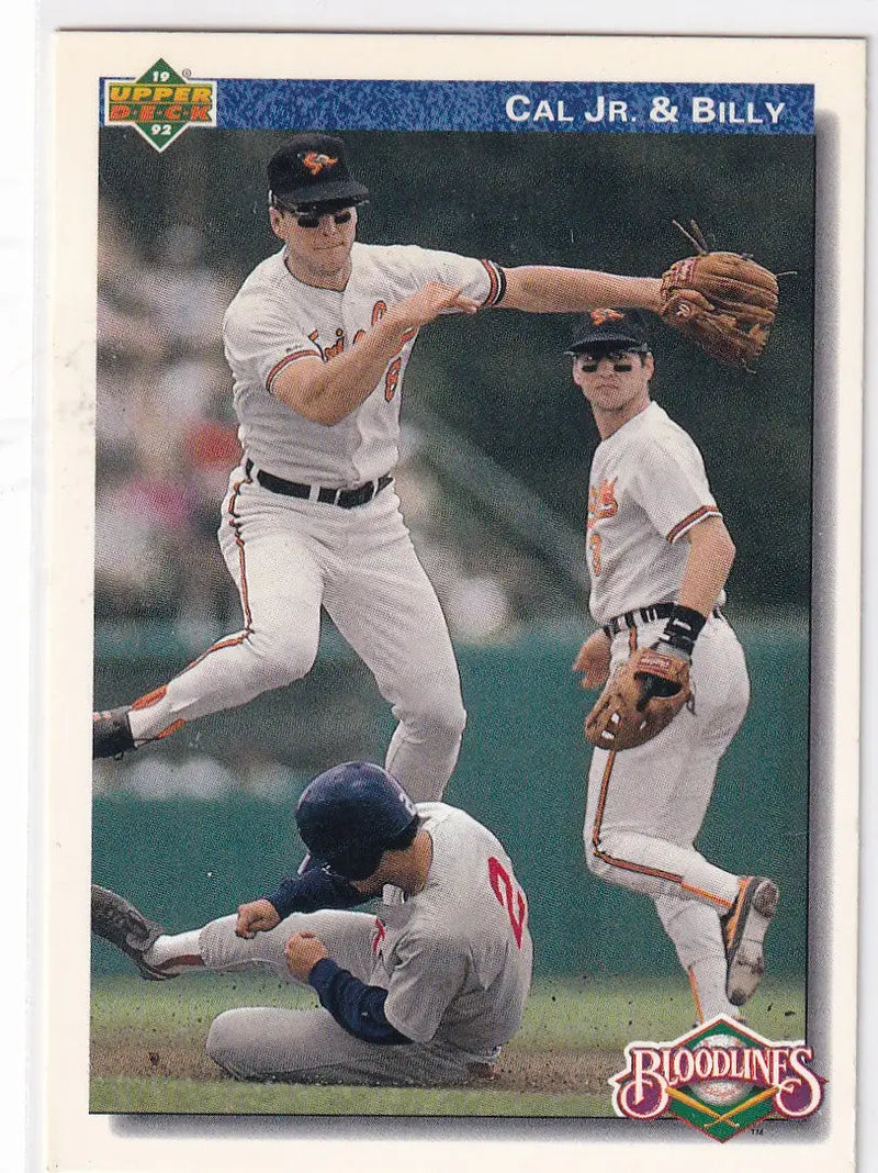 1991 UPPER DECK #82 CAL JR AND BILLY BLOODLINE- BALTIMORE ORIOLES - Baseball Card Single