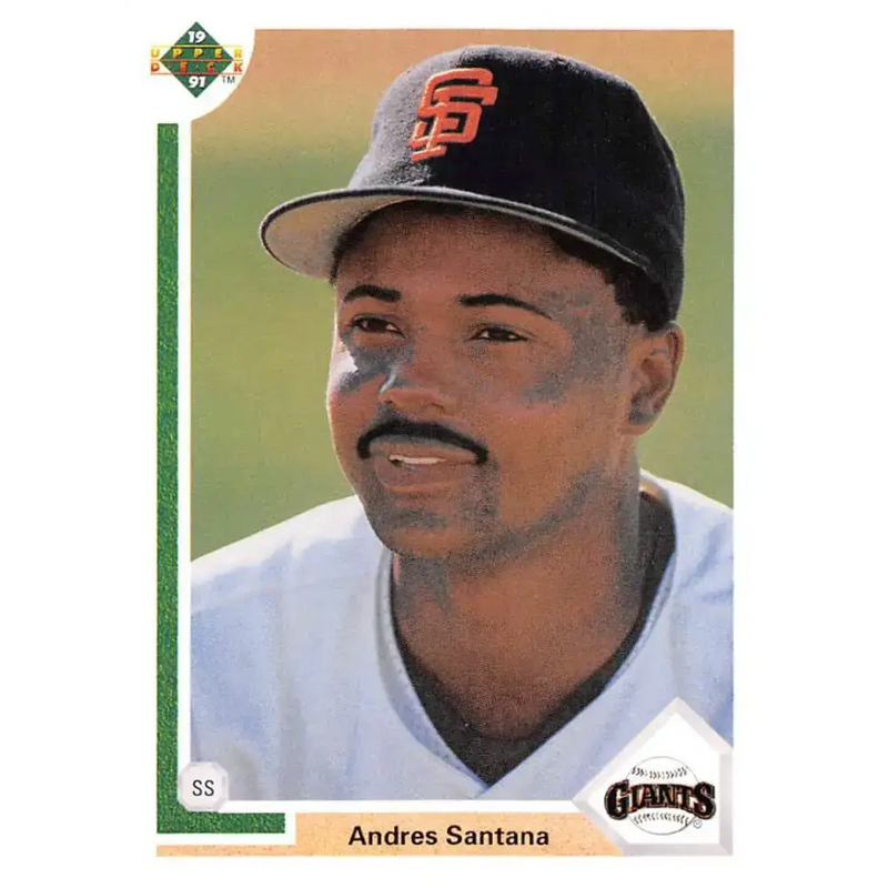 1991 Upper Deck #87 Andres Santana EX Excellent San Francisco Giants Baseball Card - Baseball Card Single