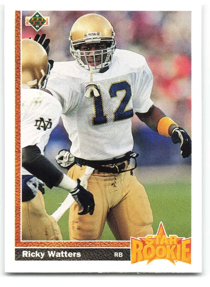 1991 Upper Deck #9 Ricky Watters NM-MT RC Rookie San Francisco 49ers Football Card - Football Card Single