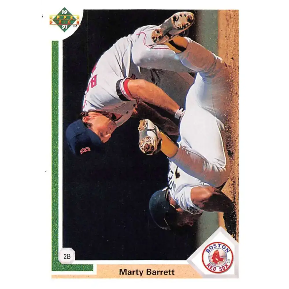 1991 Upper Deck #90 Marty Barrett NM-MT Boston Red Sox Baseball Card - Baseball Card Single