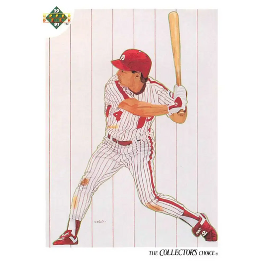 1991 Upper Deck #97 Lenny Dykstra EX Excellent Philadelphia Phillies Baseball Card