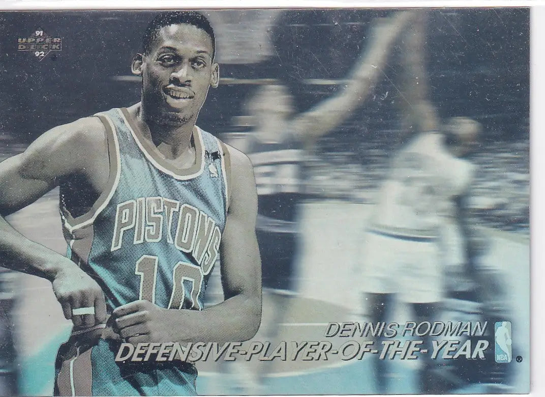 1991 UPPER DECK #AW9 DENNIS RODMAN HOLOGRAM- DETROIT PISTONS - Basketball Card Single