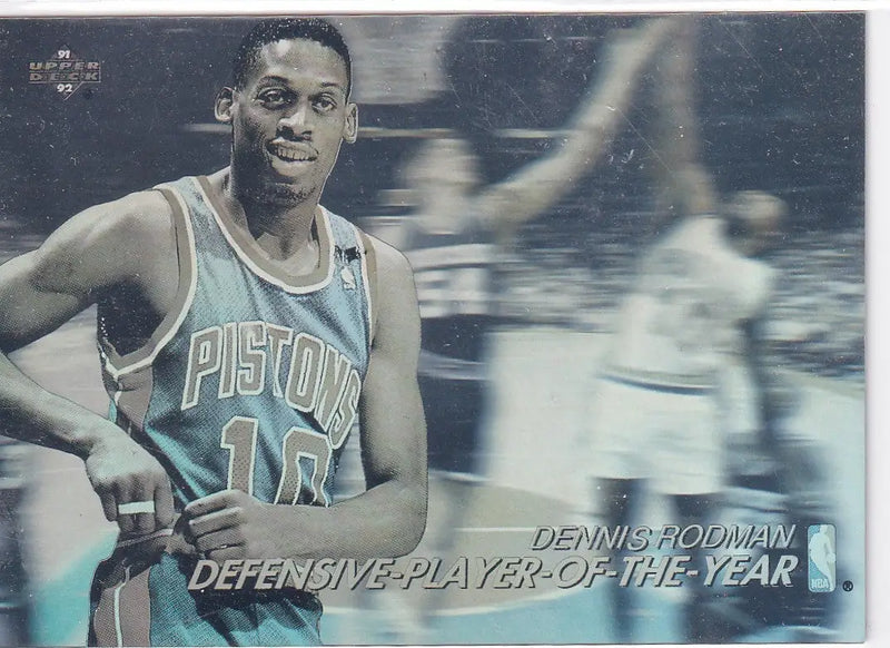 1991 UPPER DECK #AW9 DENNIS RODMAN HOLOGRAM- DETROIT PISTONS - Basketball Card Single