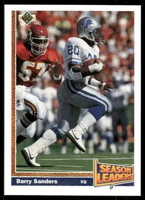 1991 Upper Deck Barry Sanders #401 Football - Football Card Single