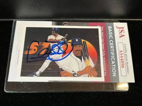 Autographed Cecil Fielder trading card from 1991 Upper Deck Fielder’s Feat #83 JSA AUTO