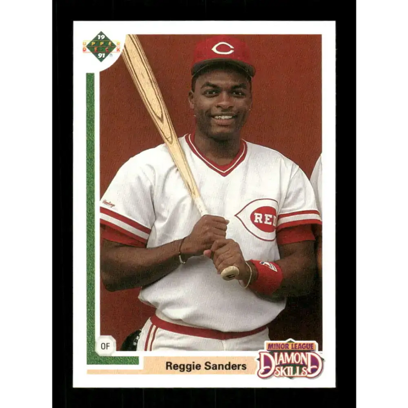 1991 Upper Deck Final Edition #11 Reggie Sanders EX Excellent Cincinnati Reds Baseball Card - Baseball Card Single