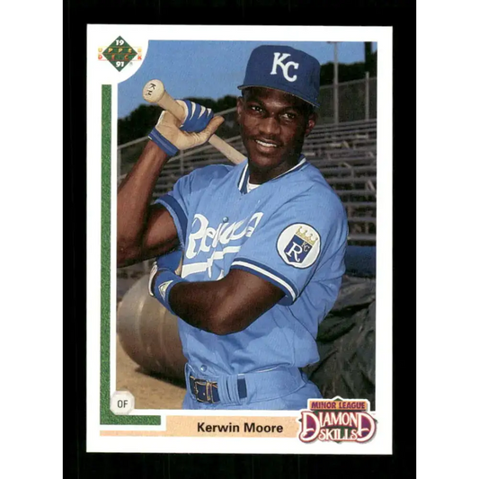 1991 Upper Deck Final Edition #19 Kerwin Moore EX Excellent RC Rookie Kansas City Royals Baseball Card - Baseball Card