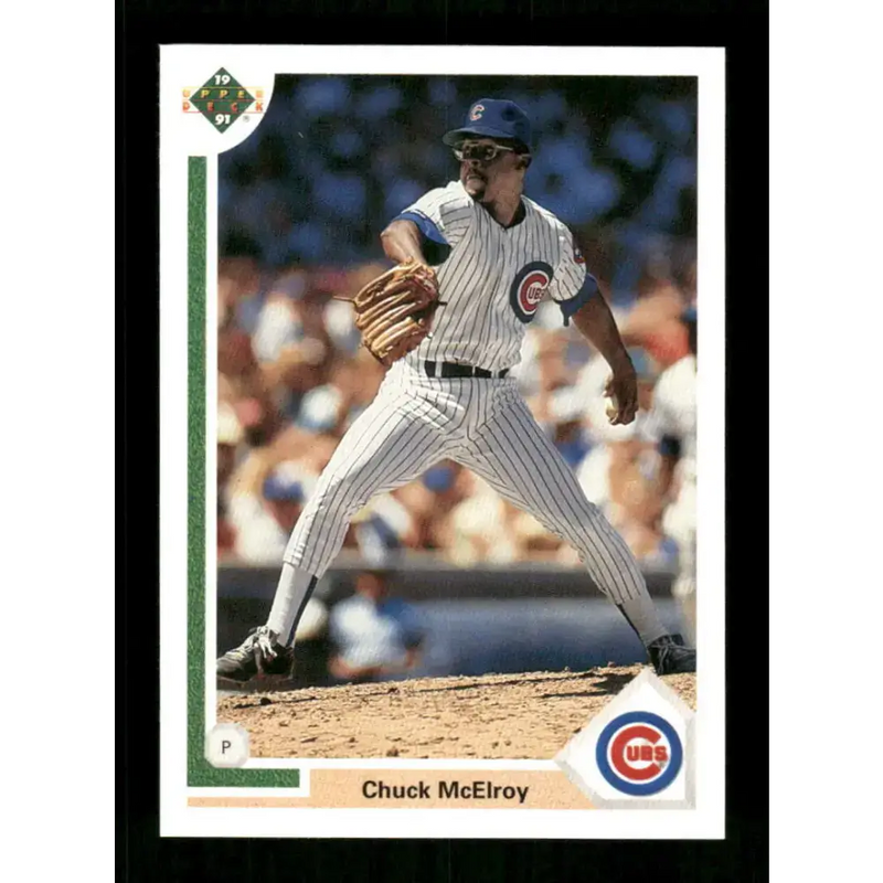 1991 Upper Deck Final Edition #29 Chuck McElroy EX Excellent Chicago Cubs Baseball Card - Baseball Card Single
