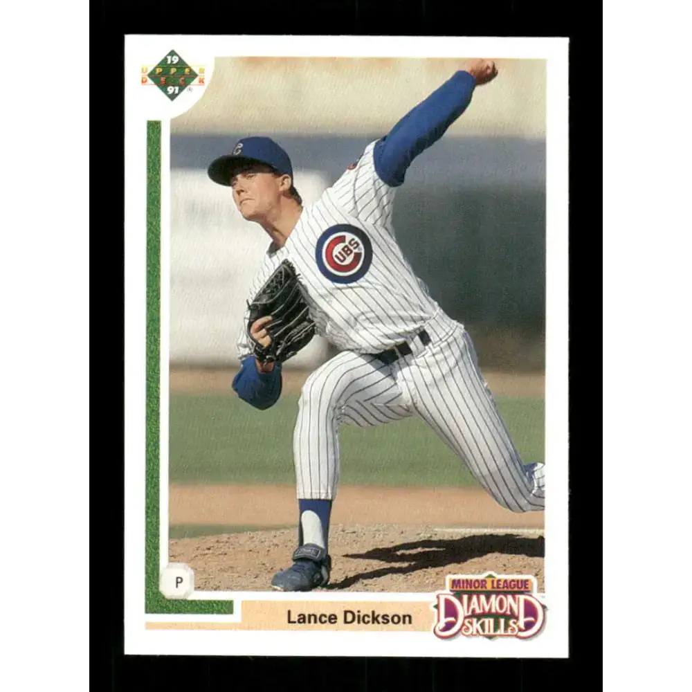 1991 Upper Deck Final Edition #3 Lance Dickson EX Excellent Chicago Cubs Baseball Card - Baseball Card Single