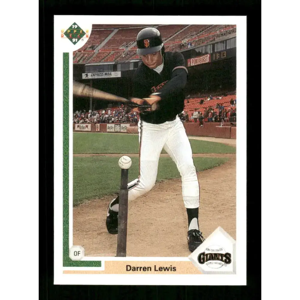 1991 Upper Deck Final Edition #38 Darren Lewis EX Excellent San Francisco Giants Baseball Card - Baseball Card Single