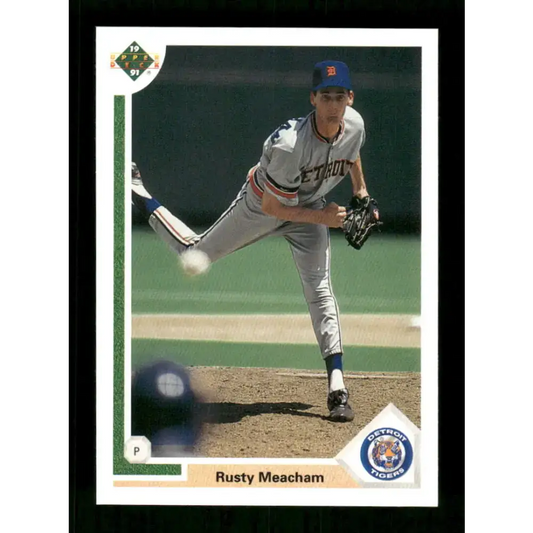 1991 Upper Deck Final Edition #44 Rusty Meacham EX Excellent RC Rookie Detroit Tigers Baseball Card - Baseball Card