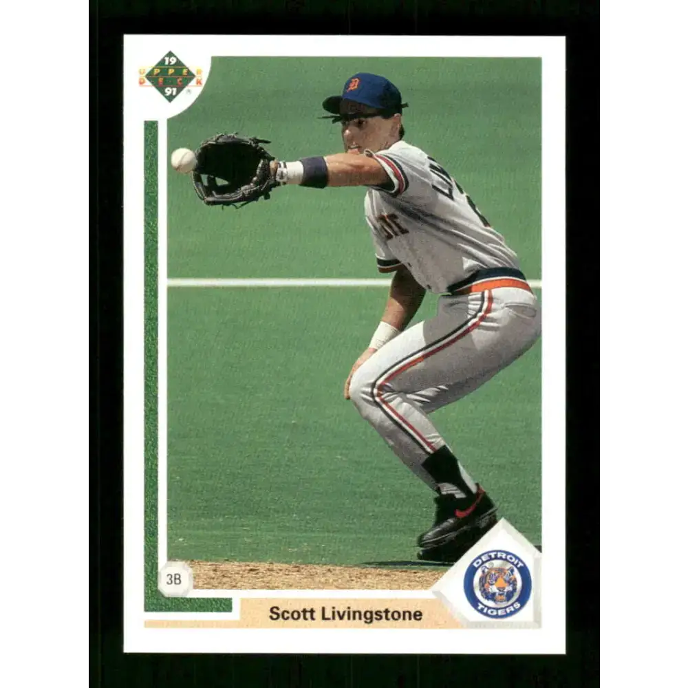 1991 Upper Deck Final Edition #53 Scott Livingstone EX Excellent RC Rookie Detroit Tigers Baseball Card - Baseball Card