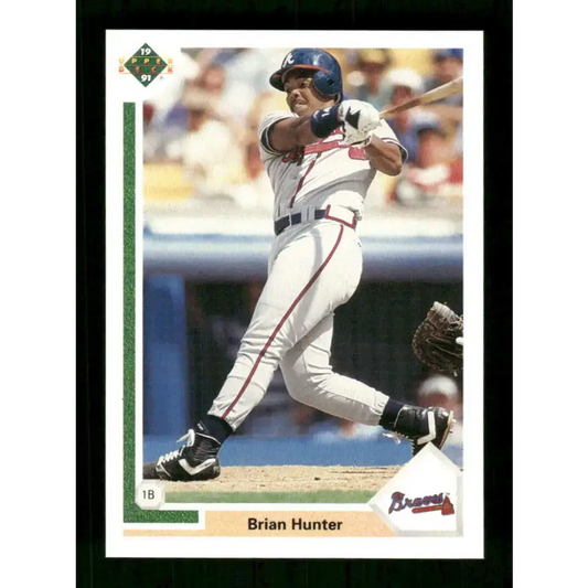 1991 Upper Deck Final Edition #54 Brian Hunter EX Excellent RC Rookie Atlanta Braves Baseball Card - Baseball Card