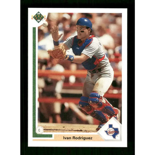 1991 Upper Deck Final Edition #55 Ivan Rodriguez EX Excellent RC Rookie Texas Rangers Baseball Card - Baseball Card