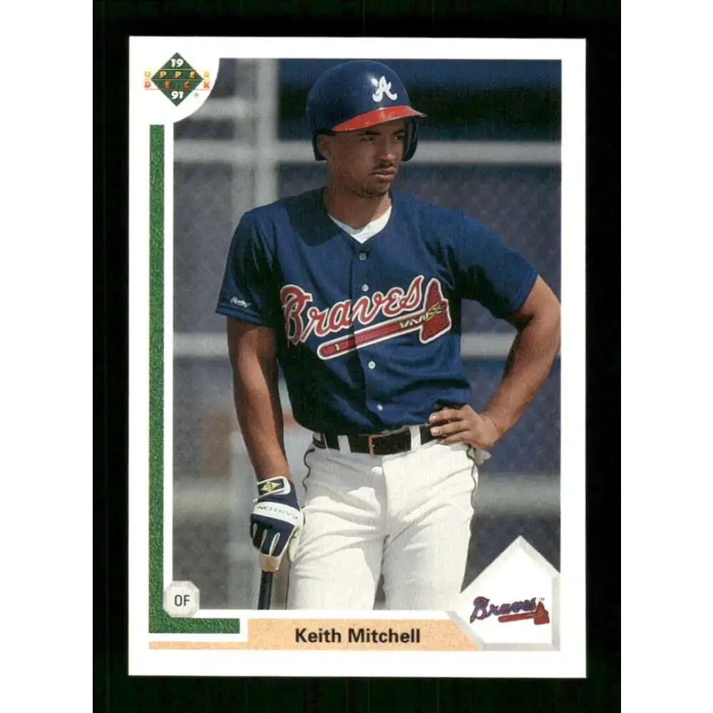 1991 Upper Deck Final Edition #56 Keith Mitchell EX Excellent RC Rookie Atlanta Braves Baseball Card - Baseball Card