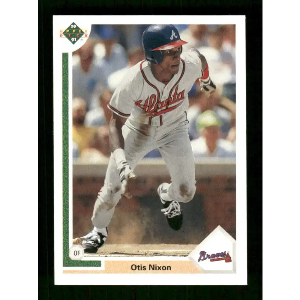 1991 Upper Deck Final Edition #58 Otis Nixon EX Excellent Atlanta Braves Baseball Card - Baseball Card