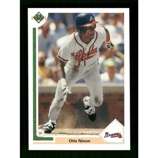 1991 Upper Deck Final Edition #58 Otis Nixon EX Excellent Atlanta Braves Baseball Card - Baseball Card