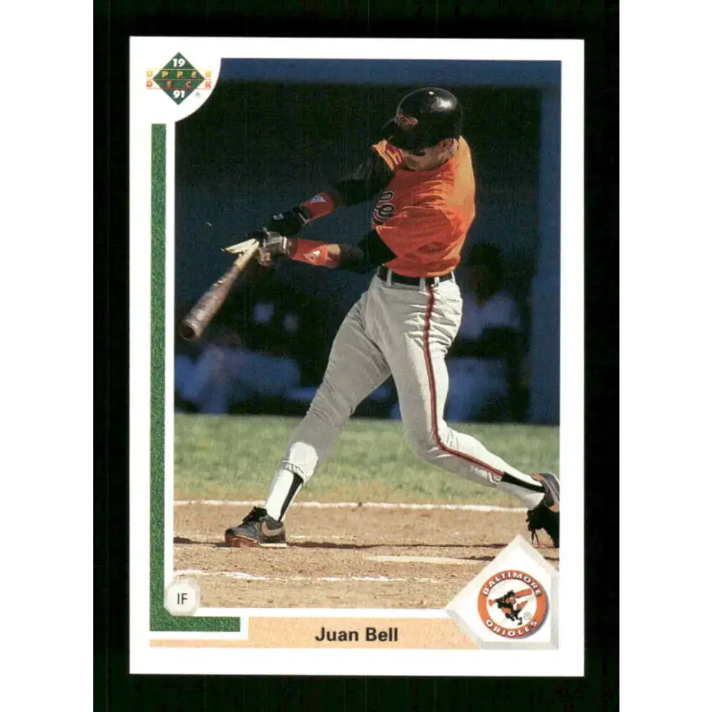 1991 Upper Deck Final Edition #59 Juan Bell EX Excellent Baltimore Orioles Baseball Card - Baseball Card