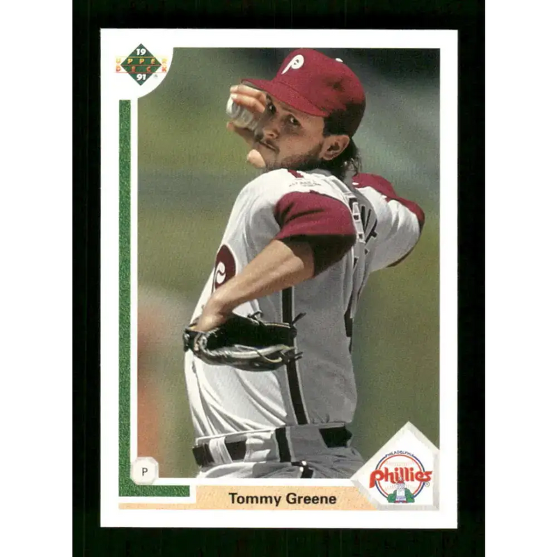 1991 Upper Deck Final Edition #62 Tommy Greene EX Excellent Philadelphia Phillies Baseball Card - Baseball Card Single