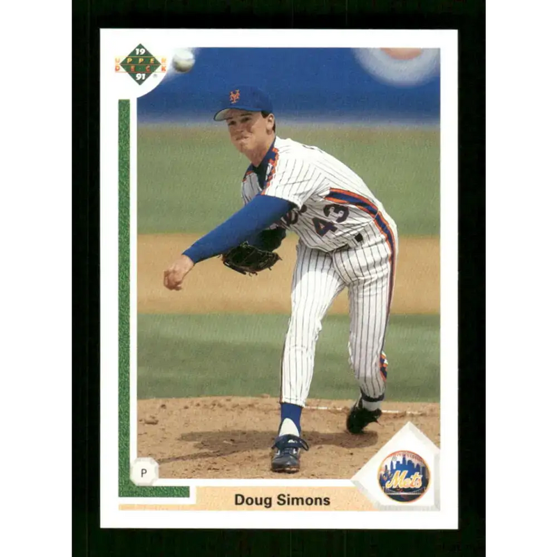 1991 Upper Deck Final Edition #63 Doug Simons EX Excellent RC Rookie New York Mets Baseball Card - Baseball Card Single