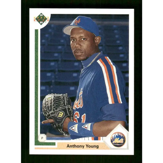 1991 Upper Deck Final Edition #65 Anthony Young EX Excellent RC Rookie New York Mets Baseball Card - Baseball Card