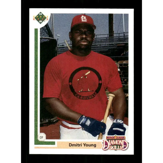 1991 Upper Deck Final Edition #7 Dmitri Young EX Excellent RC Rookie St. Louis Cardinals Baseball Card - Baseball Card