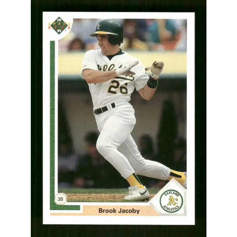 1991 Upper Deck Final Edition #78 Brook Jacoby EX Excellent Oakland Athletics Baseball Card - Baseball Card Single