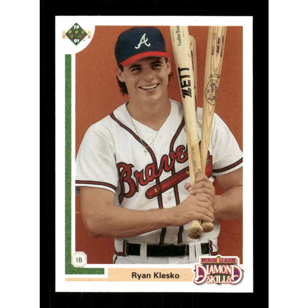 1991 Upper Deck Final Edition #8 Ryan Klesko EX Excellent RC Rookie Atlanta Braves Baseball Card - Baseball Card Single